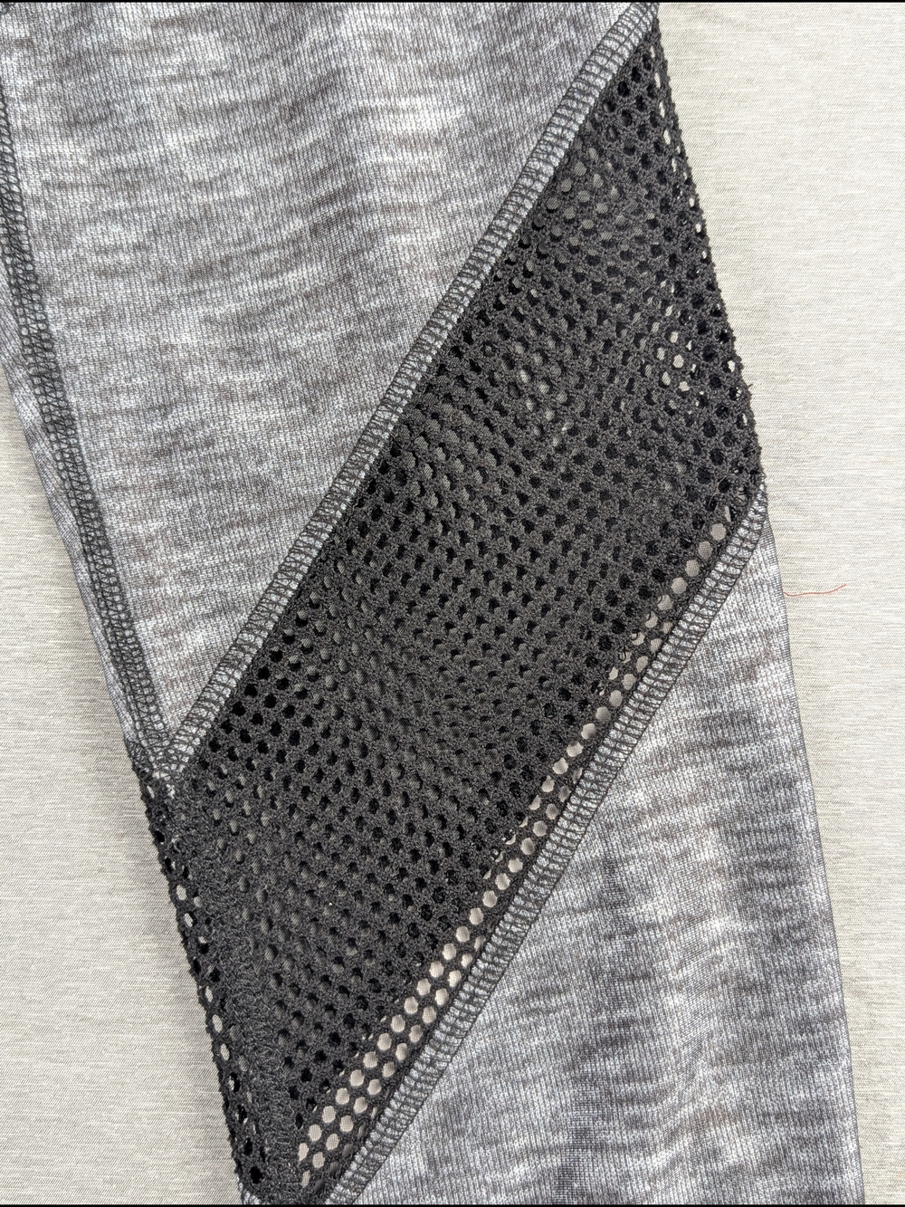 Terez Grey Heathered varsity Legging‎ Women's M Mesh - Picture 4 of 6